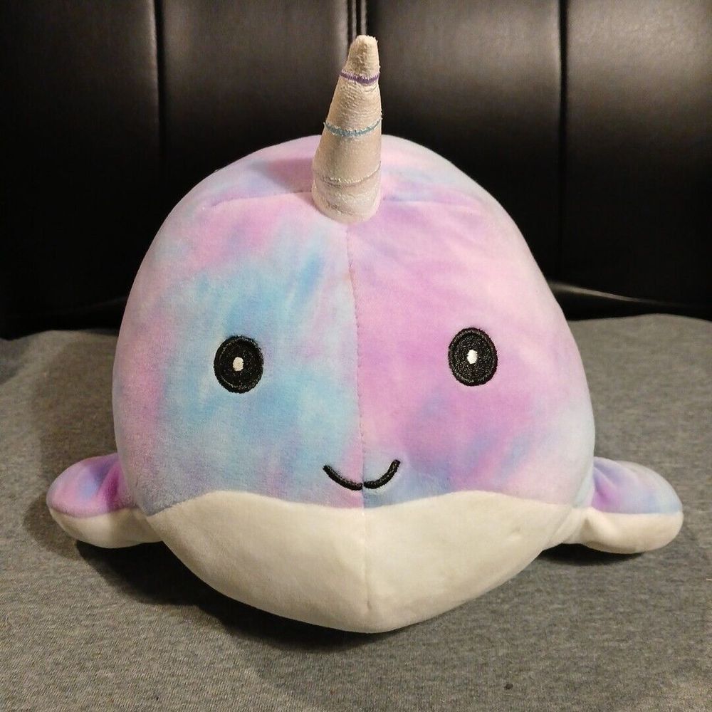 Squishmallow Hallie the Narwhal Rainbow Purple Tie Dye Unicorn Whale‎ Haley